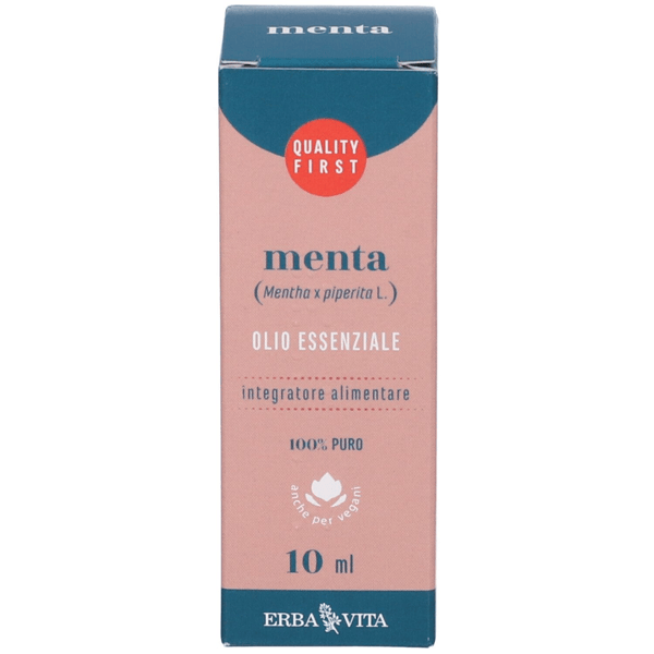 Erba Vita Olio Essenziale Menta Piperita Integratore Gas Intestinali 10 Ml