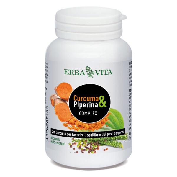 Erba Vita Curcuma & Piperina Complex Integratore Metabolismo 60 Capsule — confronto prezzi