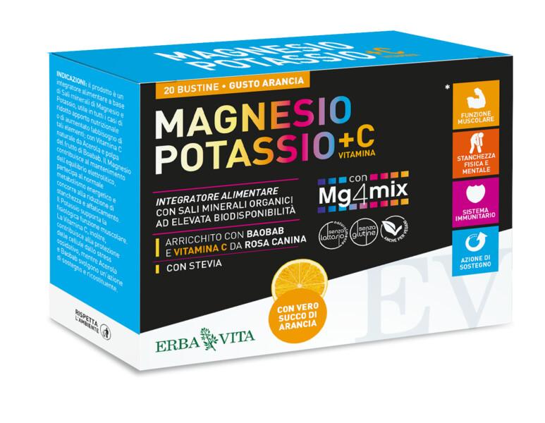 Erba Vita Magnesio e Potassio + Vitamina C Integratore Gusto Arancio 20 Bustine — confronto prezzi