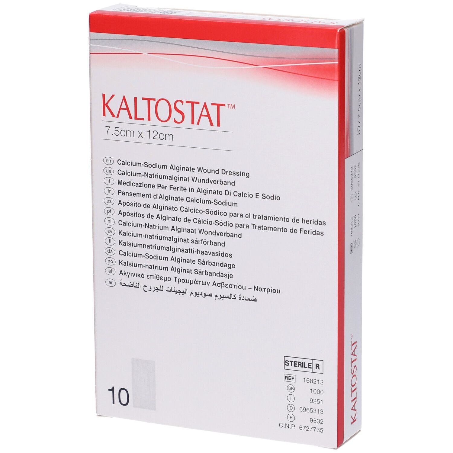 Medicazione In Alginato Di Calcio E Sodio Soffice Sterile Favorisce La Riparazione Tissutale Kaltostat 7,5X12Cm 10 Pezzi St