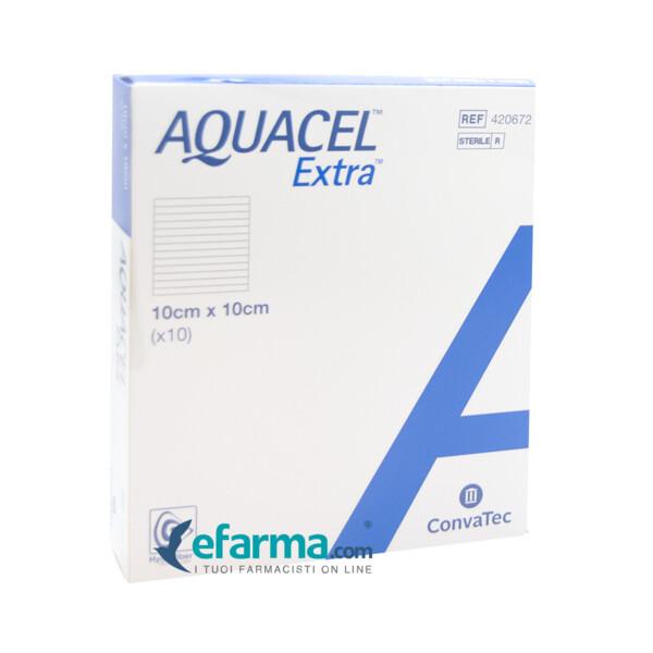 Aquacel Extra Medicazione 10x10 cm 10 Pezzi