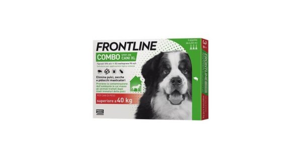 Frontline Combo Cani x3 Pipette Antiparassitario per Cani (+40 Kg) Contro Pulci Zecche e Pidocchi