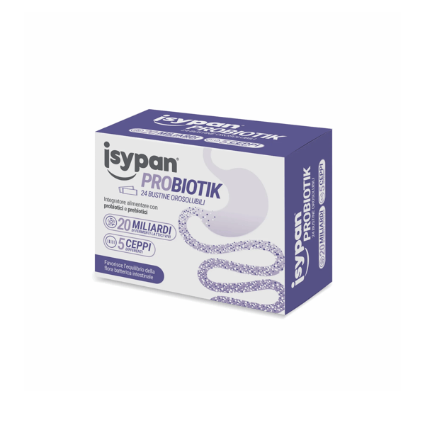 Isypan Probiotik 24 Bustine Orosolubili Integratore di Fermenti Lattici Probiotici e Prebiotici — confronto prezzi