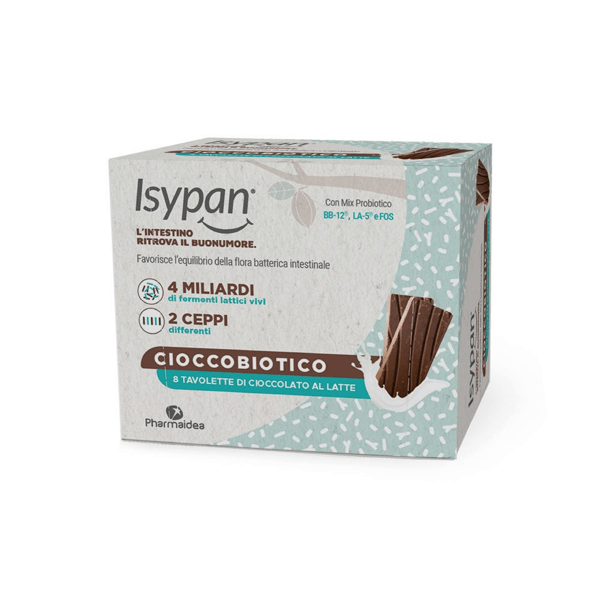 Isypan Cioccobiotico Con Probiotici Gusto Cioccolato al Latte 8 Tavolette