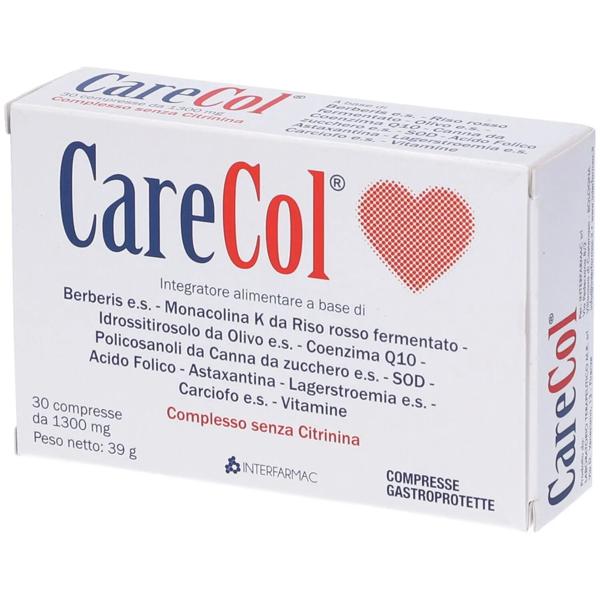 Interfarmac Carecol Integratore Alimentare Controllo Colesterolo 30 Compresse
