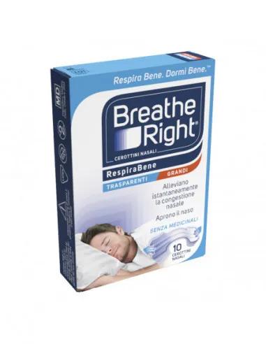 Breathe Right Cerotti Nasali Trasparenti Grandi 10 Cerotti