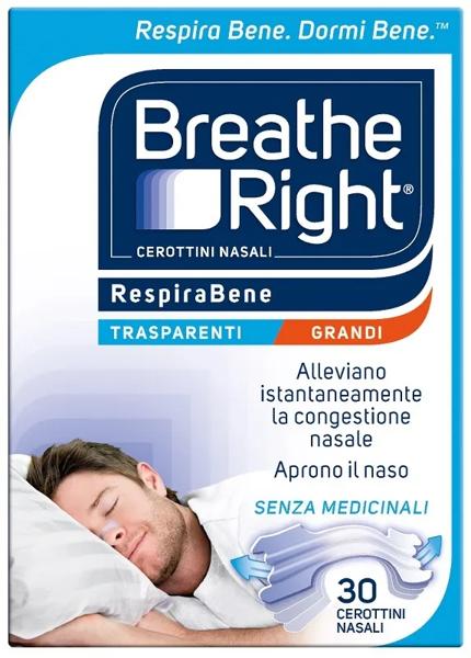Breathe Right Cerotti Nasali Trasparenti Grandi 30 Cerotti