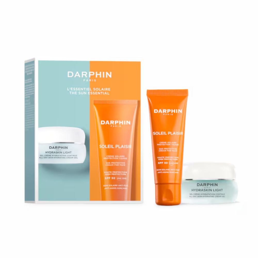 Darphin Soleil Plaisir - Cofanetto Essenziali Solari Crema Solare Viso SPF50 50ml + Hydraskin Light Gel Crema Idratante 30ml