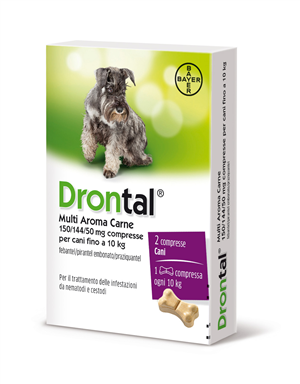 Vetoquinol Drontal Multi - Antielmintico per cani fino a 10 kg, 2 compresse Vetoquinol carne — confronto prezzi