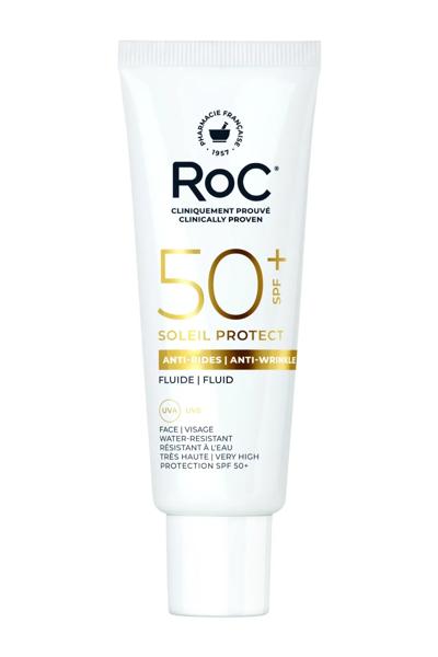 Roc Fluido Solare Viso SPF50+ Anti-Rughe Levigante 50 ml