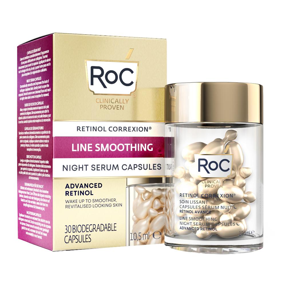 Roc retinol correxion line smoothing siero viso notte 30 capsule