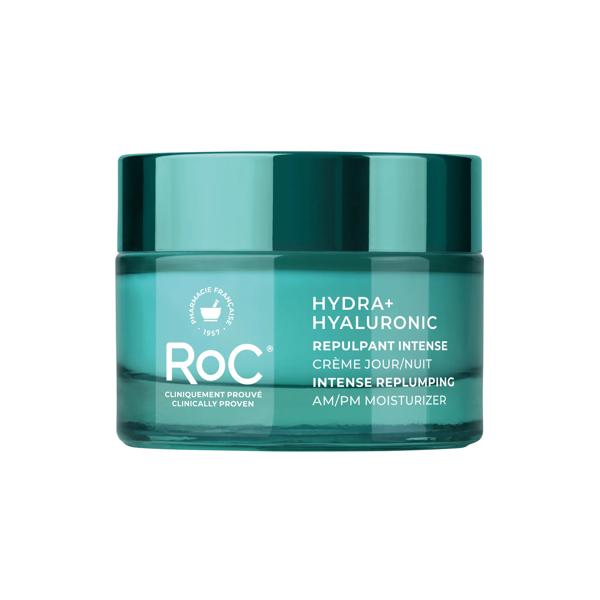 ROC Crema Gel Viso Hydra+Hyaluronic AM/PM 50ml Trattamento Idra-Rimpolpante Mattina e Sera Antirughe