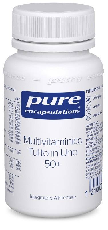 Pure encapsulations multivitaminico tutto in uno 50+ 30 capsule