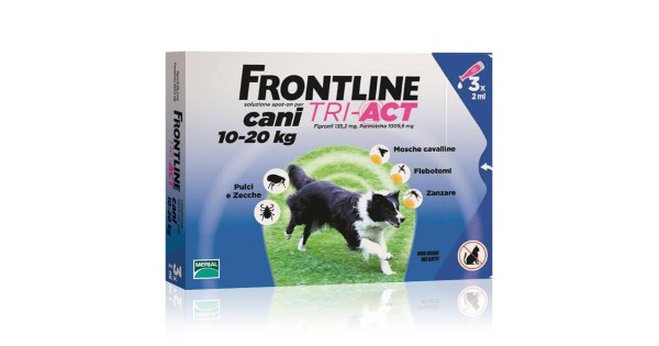 Frontline Tri-Act Antiparassitario Per Cani 10-20Kg Contro Parassiti E Insetti Volanti 3 Pipette — confronto prezzi