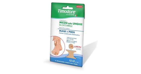 Timodore Cerotti Micosi Unghie Mani e Piedi 12+12 Pezzi Trattamento Urea