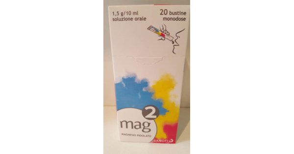 Mag2 Magnesio Pidolato 20 Bustine 1,5g/10ml Contro Stanchezza Debolezza Muscolare
