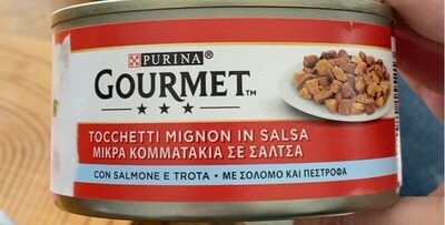 NESTLE' PURINA GOURMET GATTO TOCCHETTI MIGNON IN SALSA SALMONE TROTA 195GR (lattina) — confronto prezzi