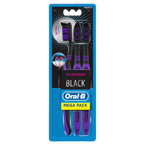 Oral-B Spazzolino Manuale Allrounder Black 3 Pezzi — confronto prezzi