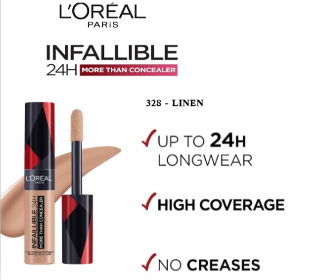 L'Oreal Paris Infaillible More Than Concealer 328 Linen 11 ml - Correttore — confronto prezzi