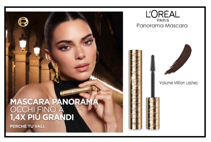 L'OREAL PARIS - MASCARA VOLUMIZZANTE , Panorama Million Lashes, Brown