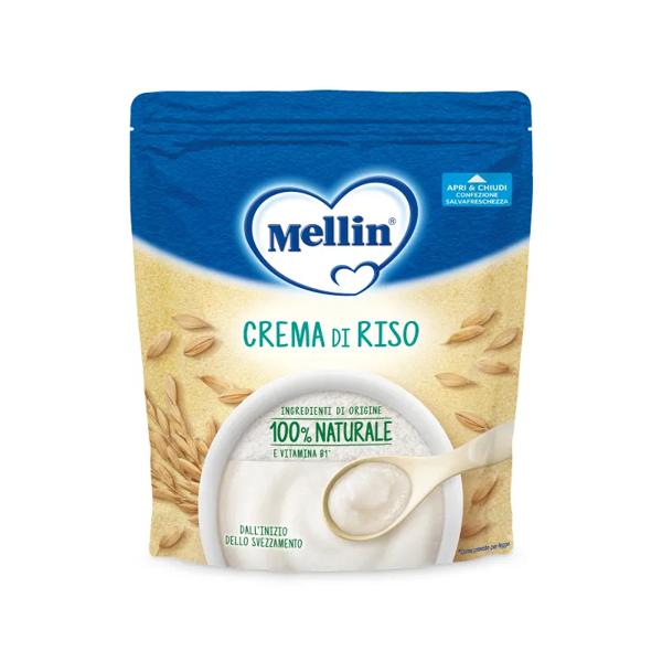 Mellin Crema di Riso, dal 4° mese, Ingredienti di origine 100% Naturale e Vitamina B1, 200g
