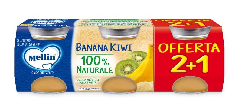 Mellin Omogeneizzato Di Frutta Banana e Kiwi 3x100 g