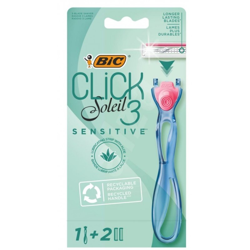 BIC CLICK SOLEIL 3 SENS RASOIO+2RI — confronto prezzi