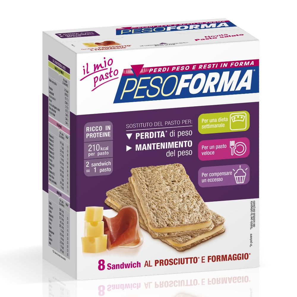 Pesoforma Sandwich Prosciutto E Formaggio 8pz