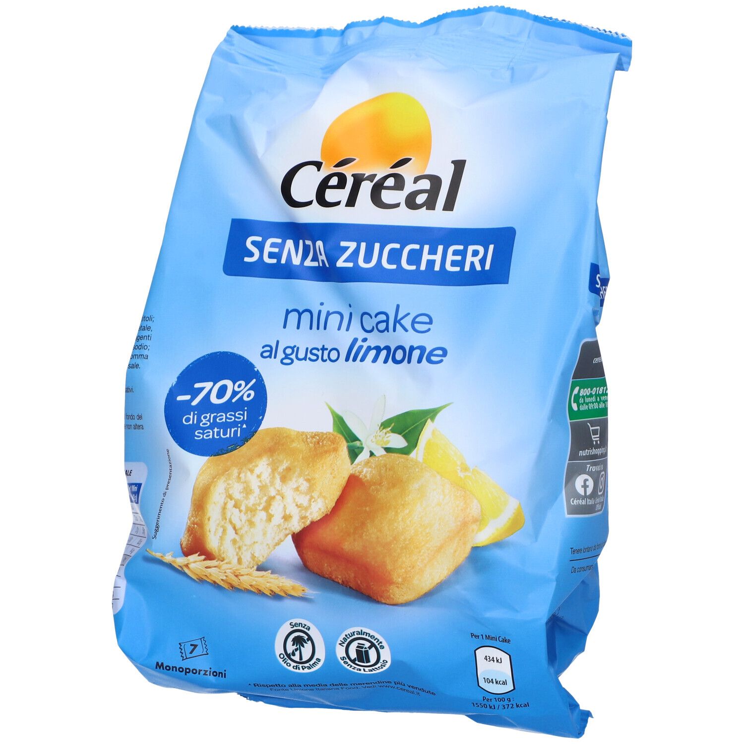 Céréal Senza Zuccheri Mini Cake Al Gusto Limone 196 g Altro
