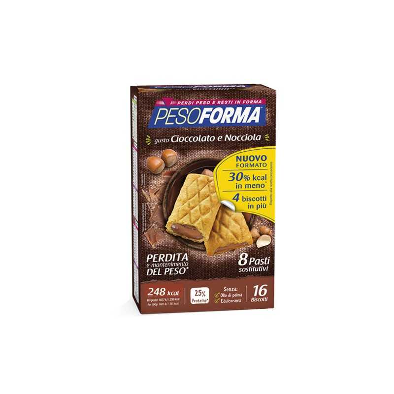PESOFORMA® Biscotto Gusto Cioccolato e Nocciola 16x33 g Biscotti — confronto prezzi
