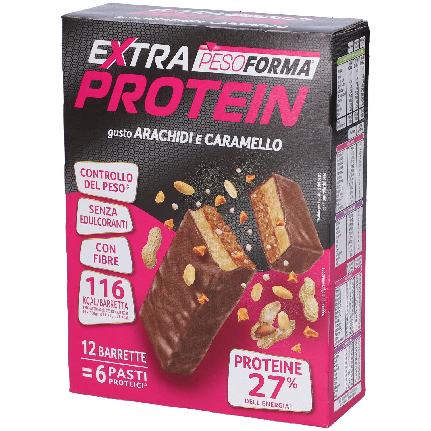 Pesoforma Barrette Extra Protein Arachidi Caramello 12x31 g Barretta — confronto prezzi