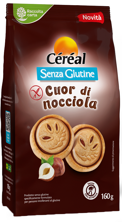 Cereal Senza Glutine Cuor Di Nocciola 160 g Biscotti