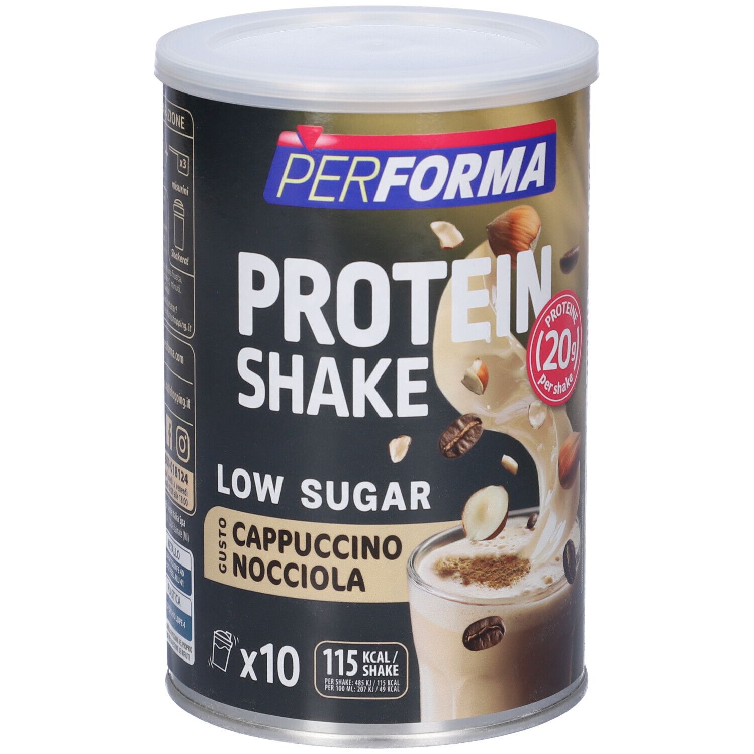 Performa Protein Shake Low Sugar Cappuccino Nocciola 340 g Polvere per sospensione orale