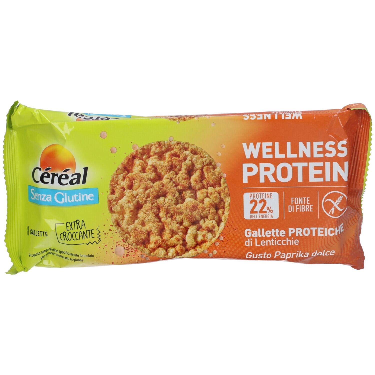 Céréal Bio Galette di Lenticchie e Paprika 50 g Snack Salato Senza Glutine Ricco di Proteine - The Healthy Crunch