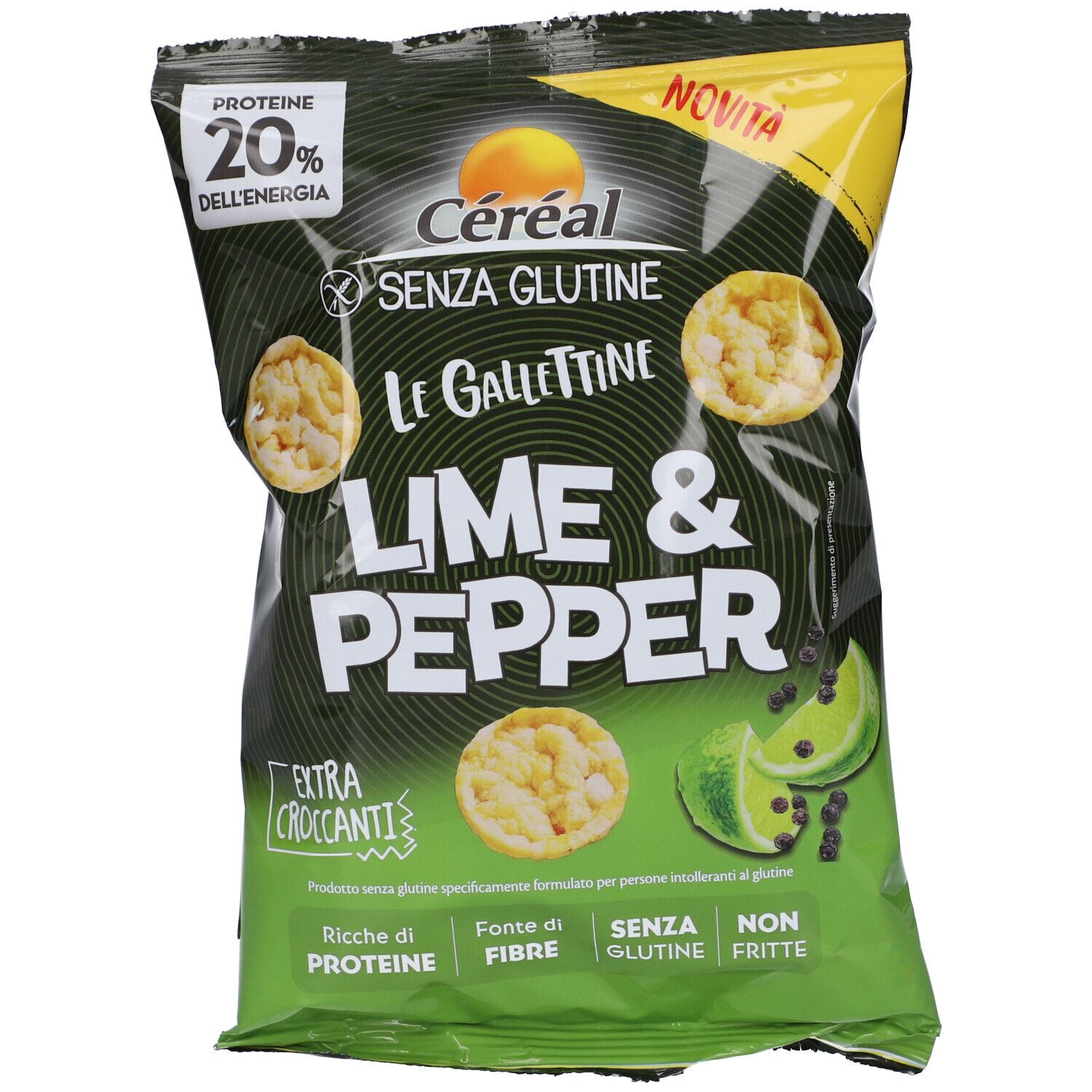 Cereal Gallettine Lime&Pepper 60 g Snack