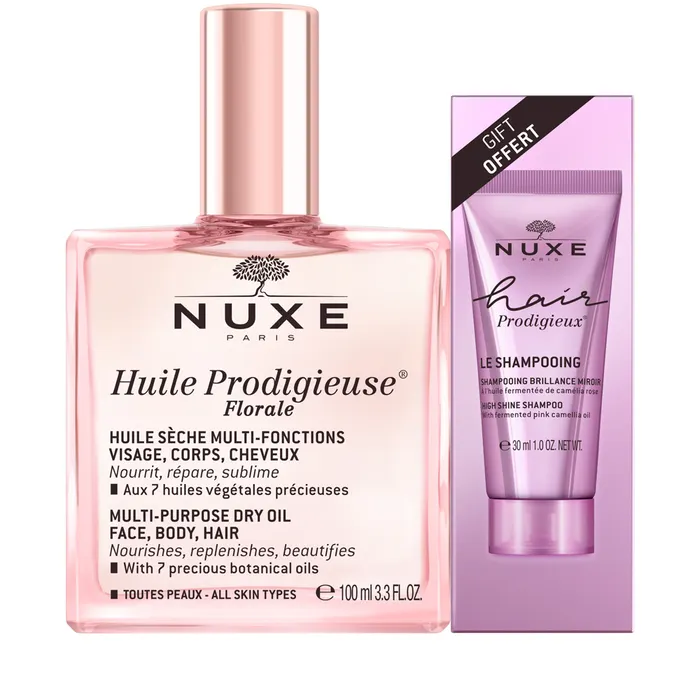 Nuxe Huile Prodigieuse Florale Olio Secco Multifunzione 100ml + Shampoo Hair Prodigieux 30ml - Nuxe