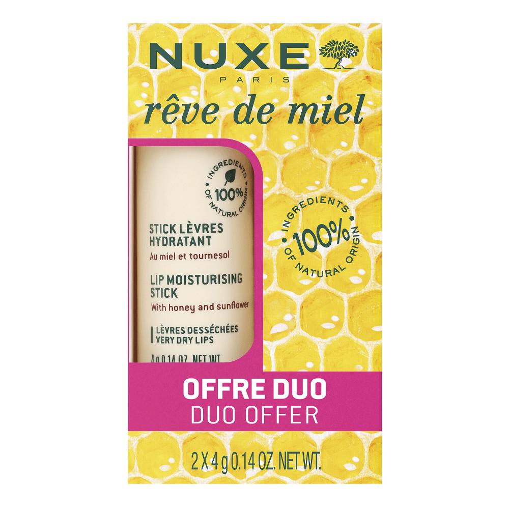 Nuxe Rêve De Miel Duo Stick Labbra Idratante 2 X 4 Grammi