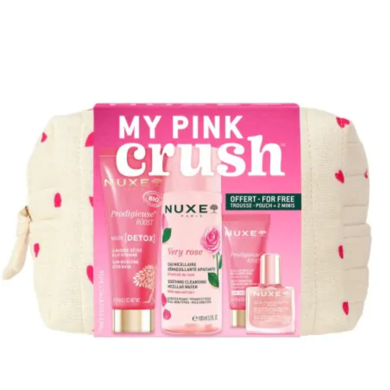 Nuxe trousse pink crush trousse da viaggio 4 prodotti