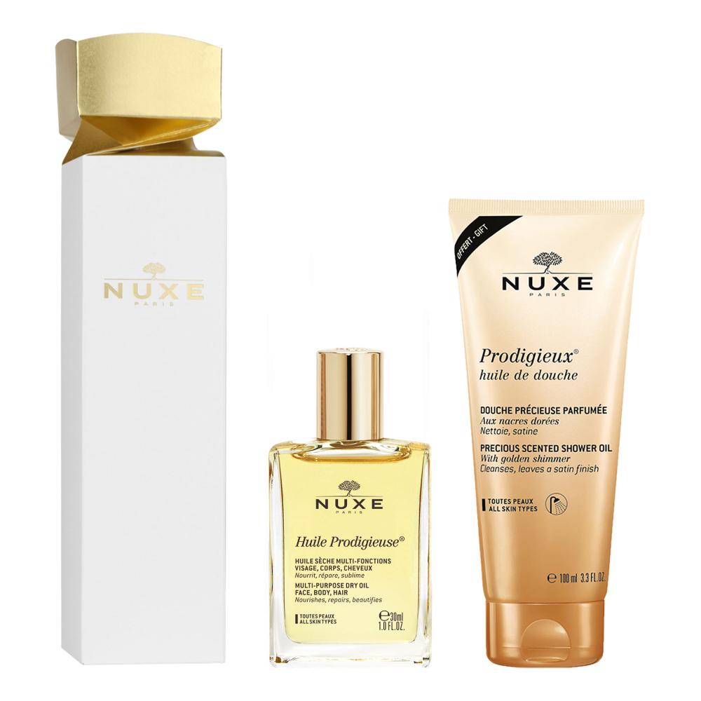 Nuxe Cracker Prodigieuse Con Olio Secco Multi-funzione 30ml + Gel Doccia Ultra Sensoriale 100ml
