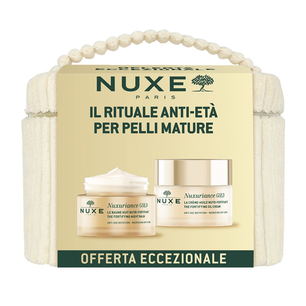 Nuxe Nuxuriance Gold Il Rituale Anti-età Per Pelli Mature Vanity Set Con Crema-olio Giorno 50ml + Balsamo Notte 50ml