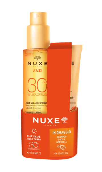 Nuxe Sun Duo Olio Solare SPF 30 + Shampoo Doccia Doposole 2x150 ml Set
