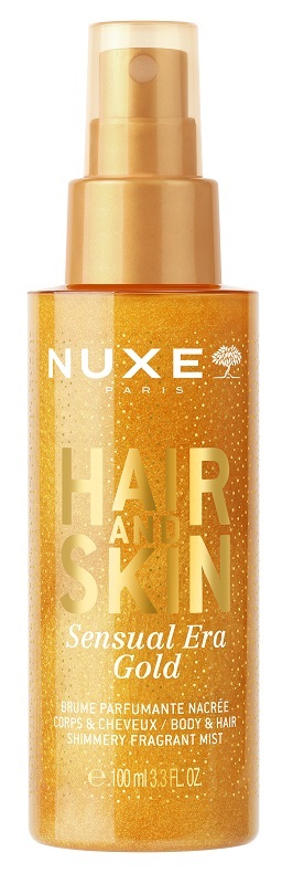Nuxe Hair & Skin Sensual Era Gold Spray Profumato Perlato Acqua Profumata Corpo e Capelli, 100 ml