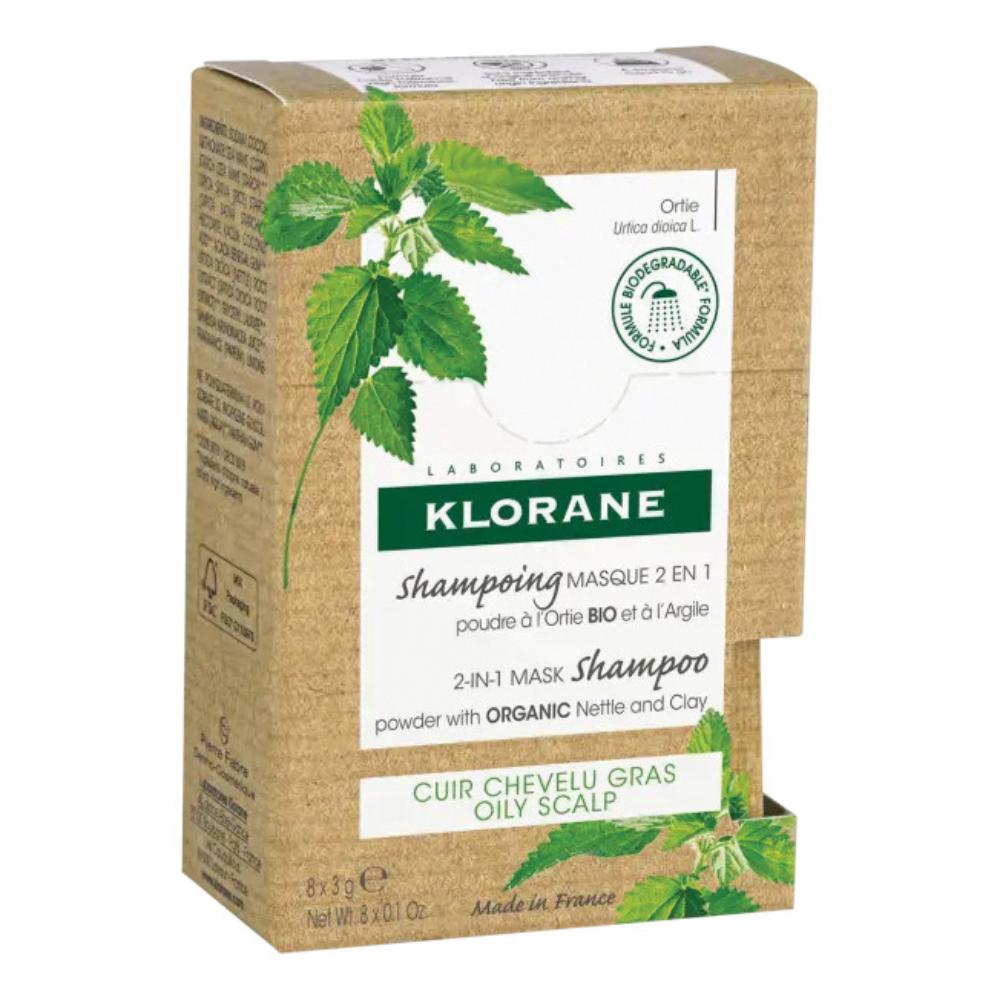 Klorane Shampoo Maschera 2in1 All'ortica Bio E Argilla 8x3gr