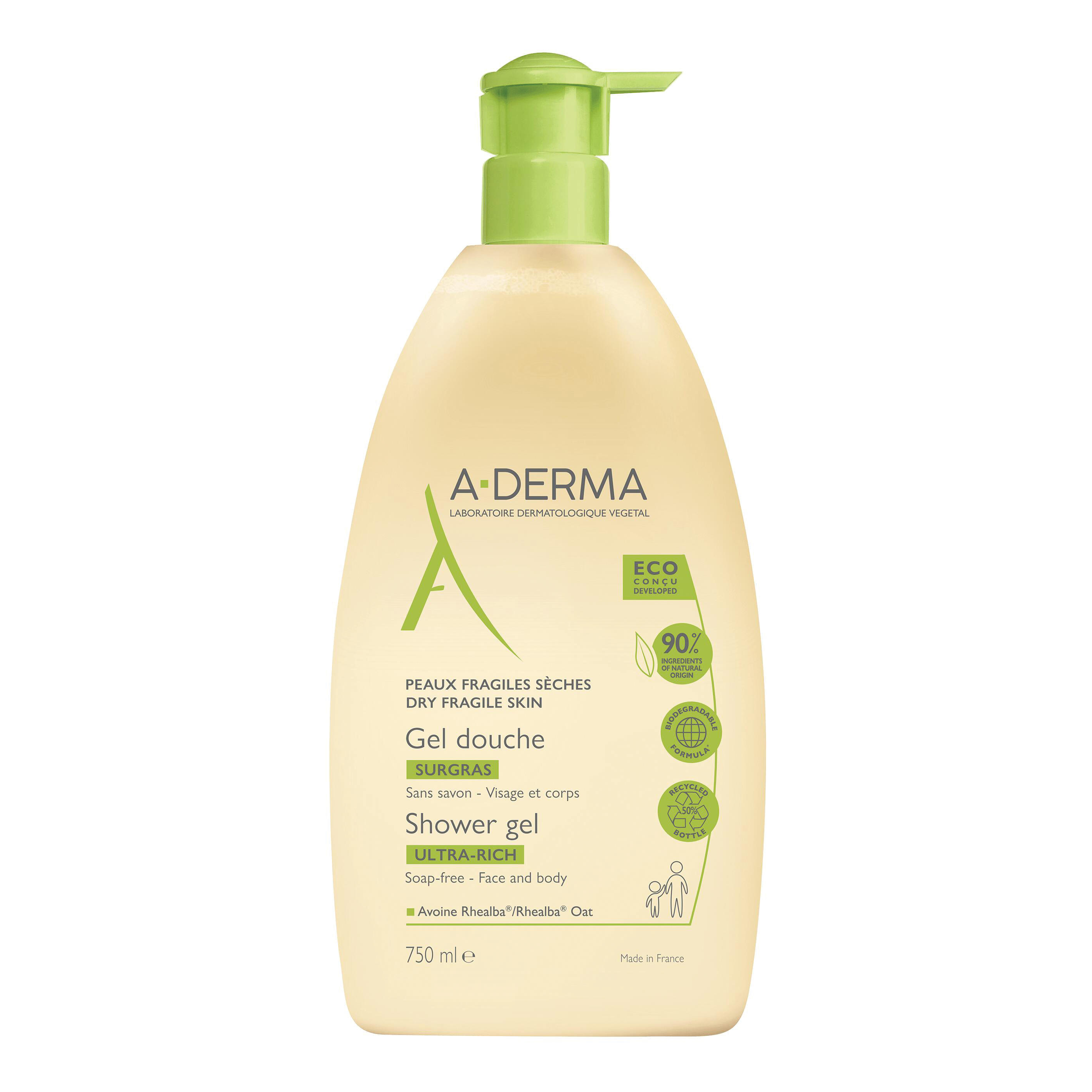 A-DERMA LES INDISPENSABLES Gel Doccia Surgras 750mL — confronto prezzi