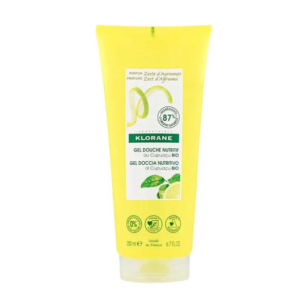 Klorane Gel Doccia Nutritivo ed Energizzante Al Burro Di Cupuacu BIO Profumazione Zest D'Agrumi 200 ml