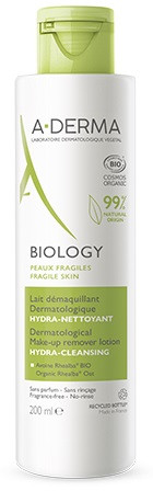 A-Derma Biology | Latte Struccante Viso Dermatologico Idra Detergente Bio Anti Inquinamento | 200 ml