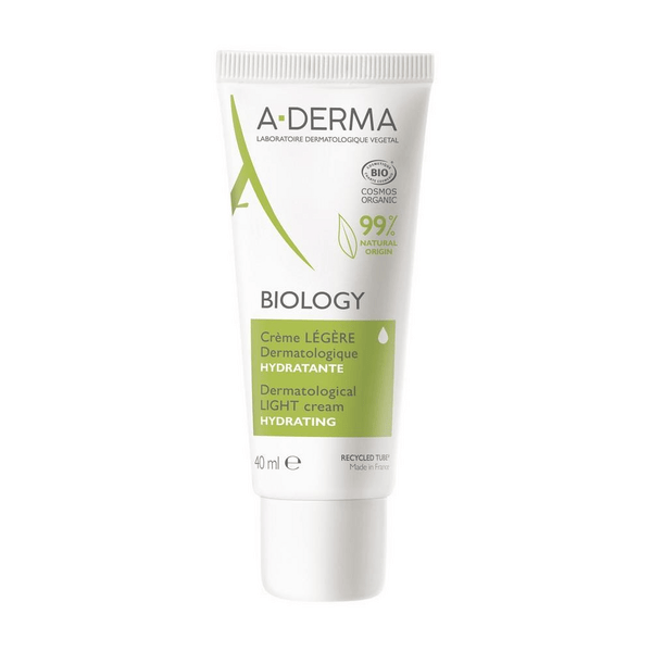 A-Derma Biology - Crema Leggera Dermatologica Idratante Per Pelle Normale E Mista 40 ml