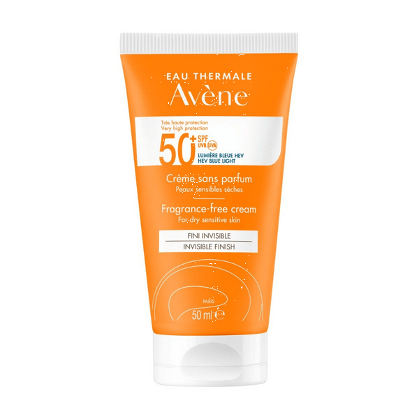Eau Thermale Avene Solare Crema Viso Senza Profumo SPF 50+ Protezione Molto Alta 50 ml
