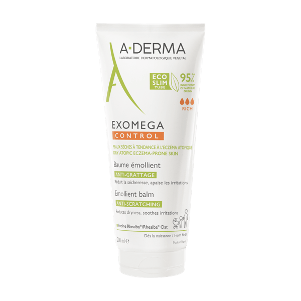 A-Derma Exomega Control Balsamo Emolliente Sterile Anti-grattage Per Pelle Secca o a Tendenza Atopica 200 ml
