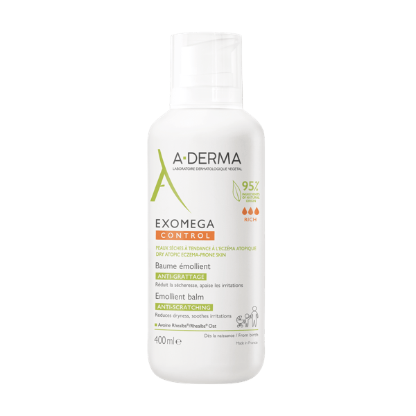 A-Derma Exomega Control Balsamo Emolliente Anti-grattage Per Pelle Secca e a Tendenza Atopica 400 ml